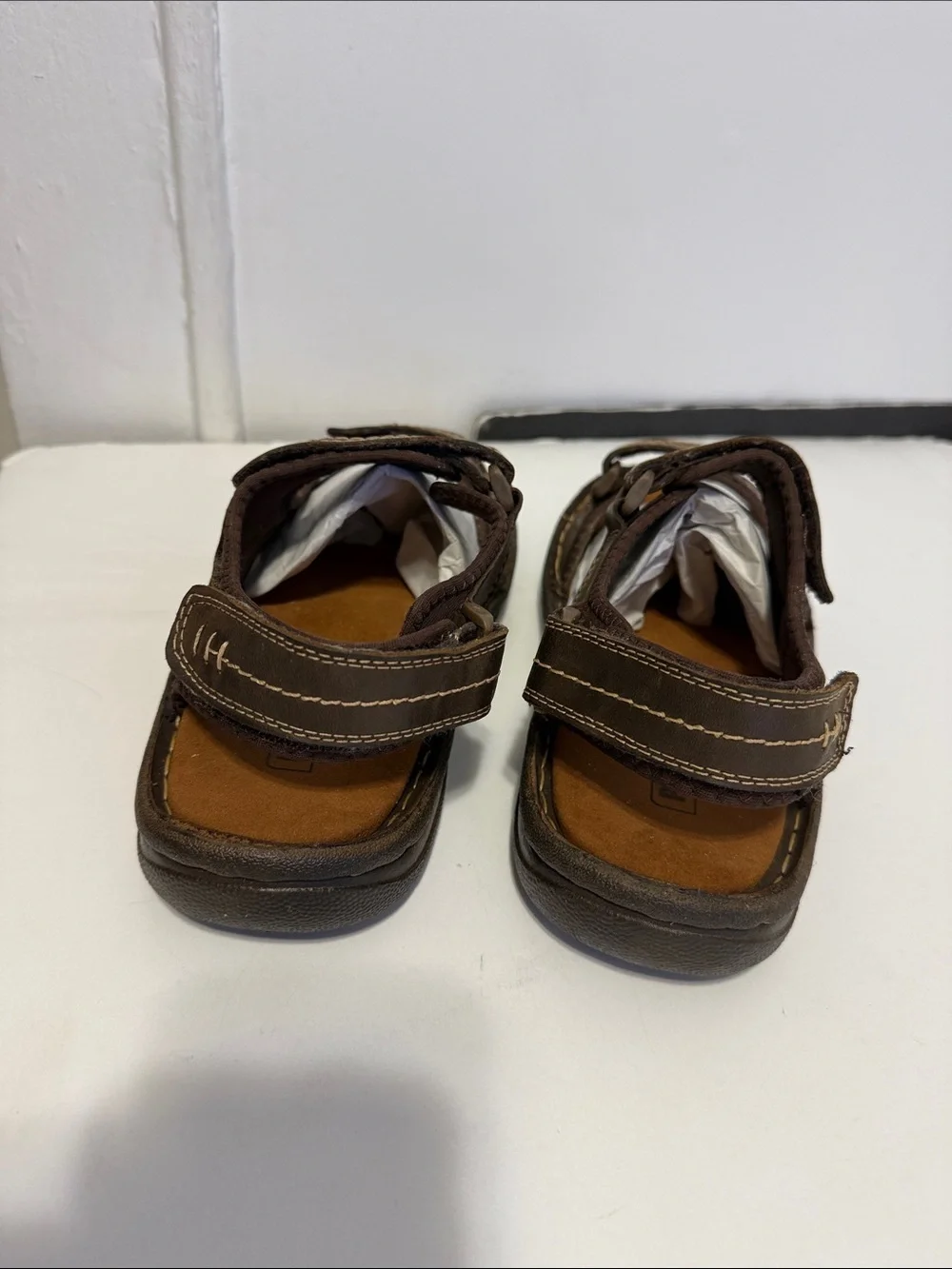 Propet Men’s JORDY Brown Adjustable Strap Sandals New never worn